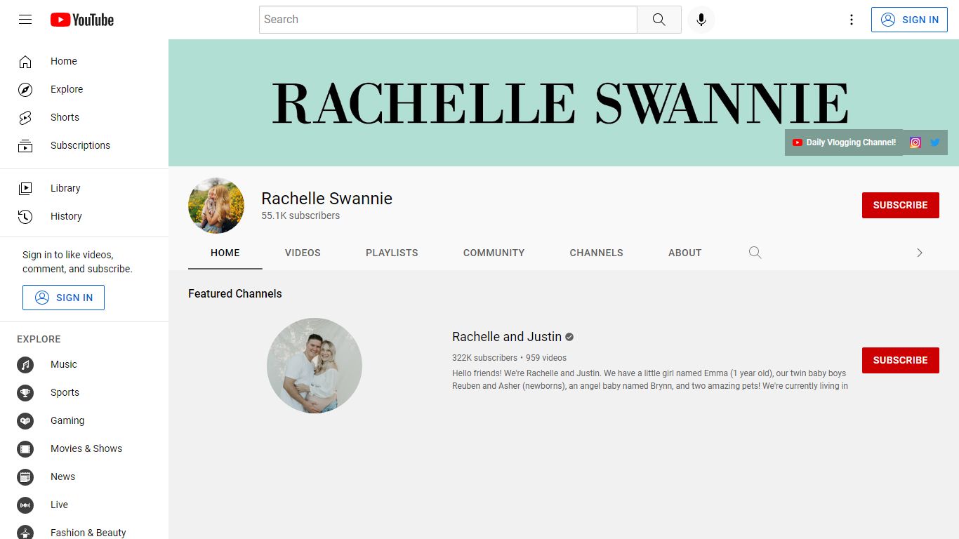 Rachelle Swannie - YouTube