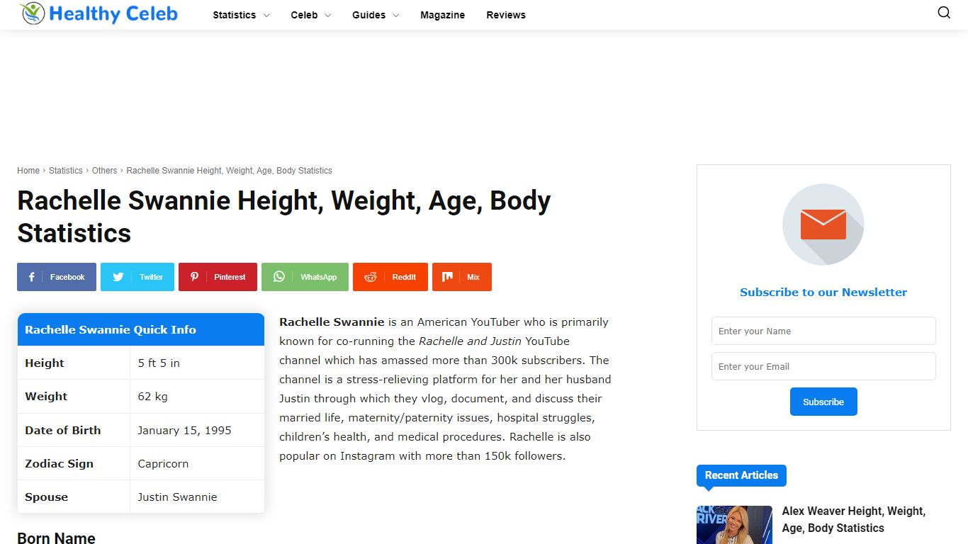 Rachelle Swannie Height, Weight, Age, Body Statistics - Healthy Celeb
